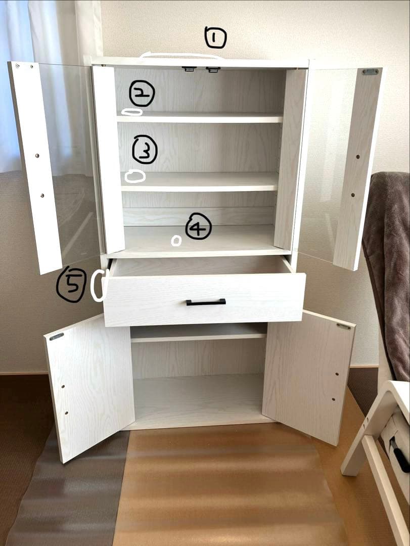 ★★★いちこばななみかん★★★食器棚 幅60cm 高さ120cm キッチン