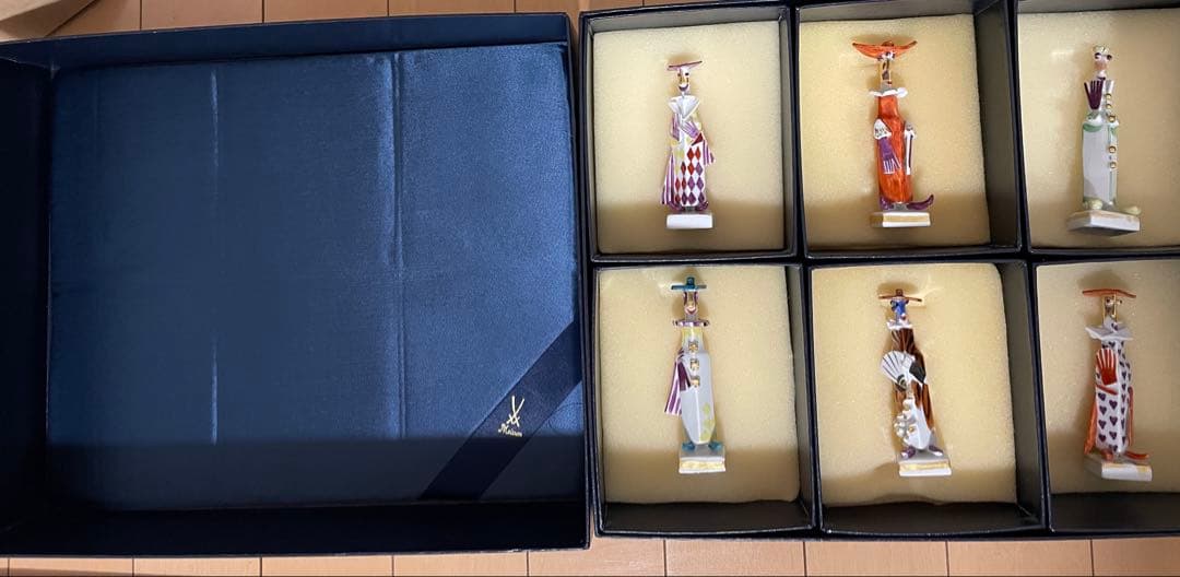 マイセン仮面舞踏会 マスカレード陶器人形ペー ター・シュトラング 6体セット