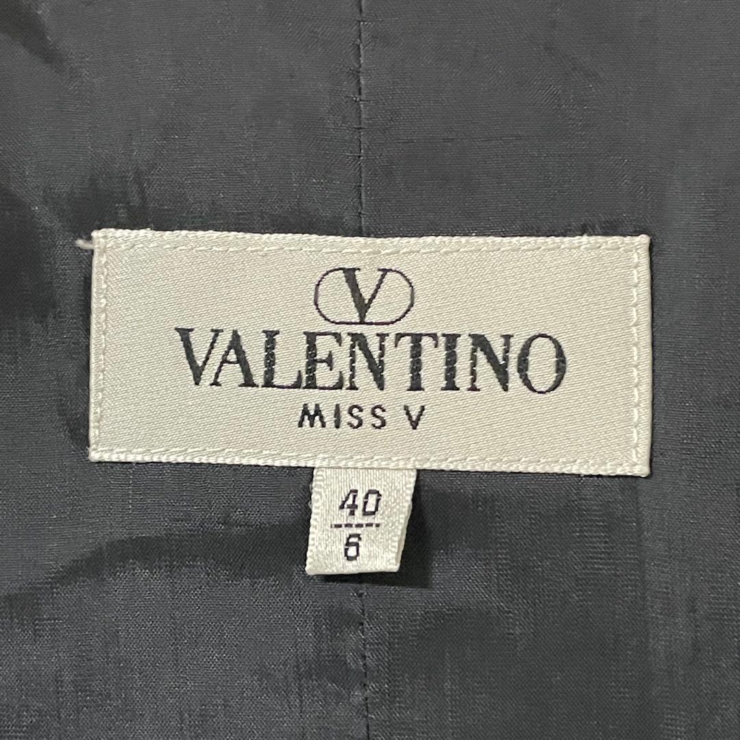 美品 VALENTINO ヴァレンティノ ノーカラーロングコート 比翼 ウール