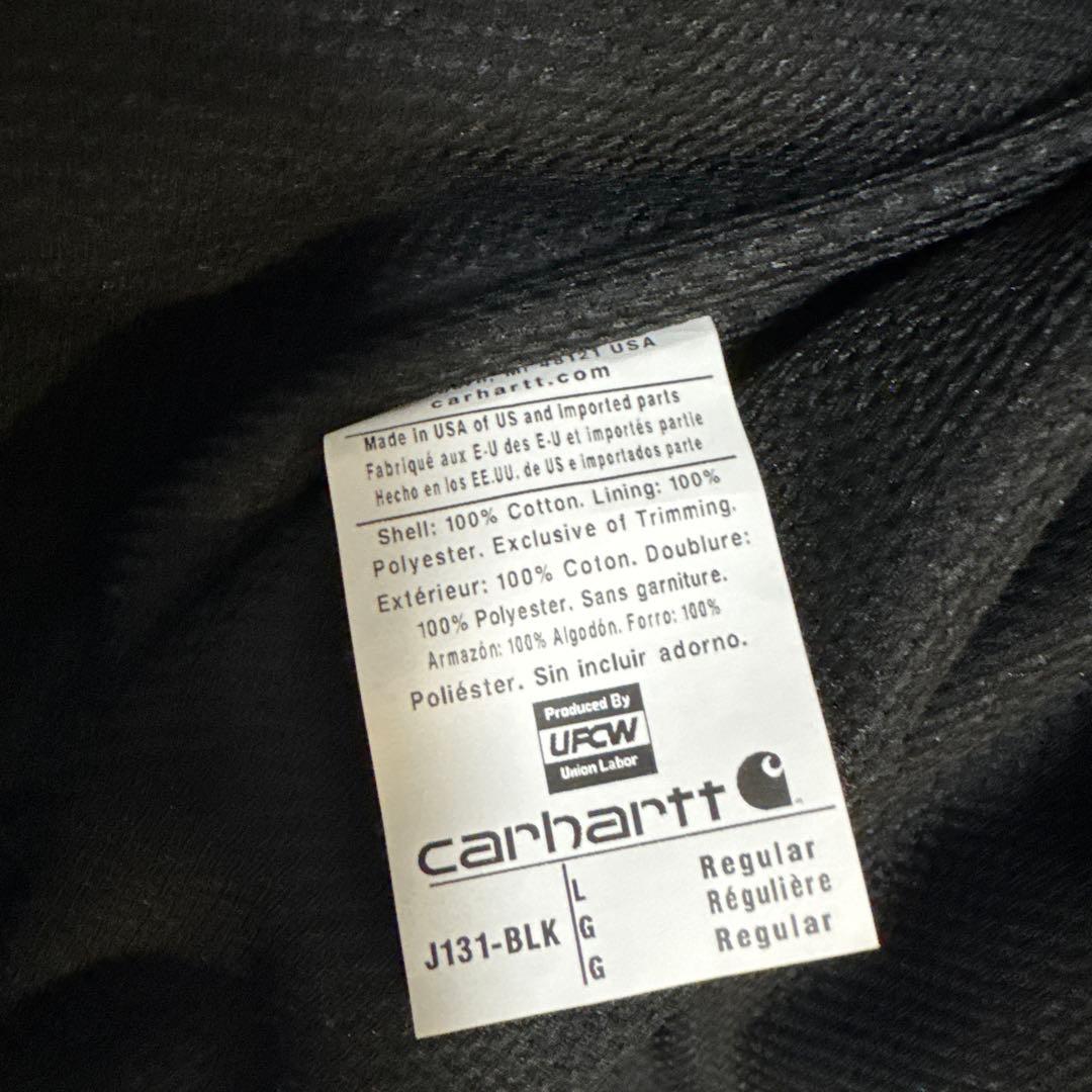 Carhartt フード付きジャケット J131-BLK Lサイズ