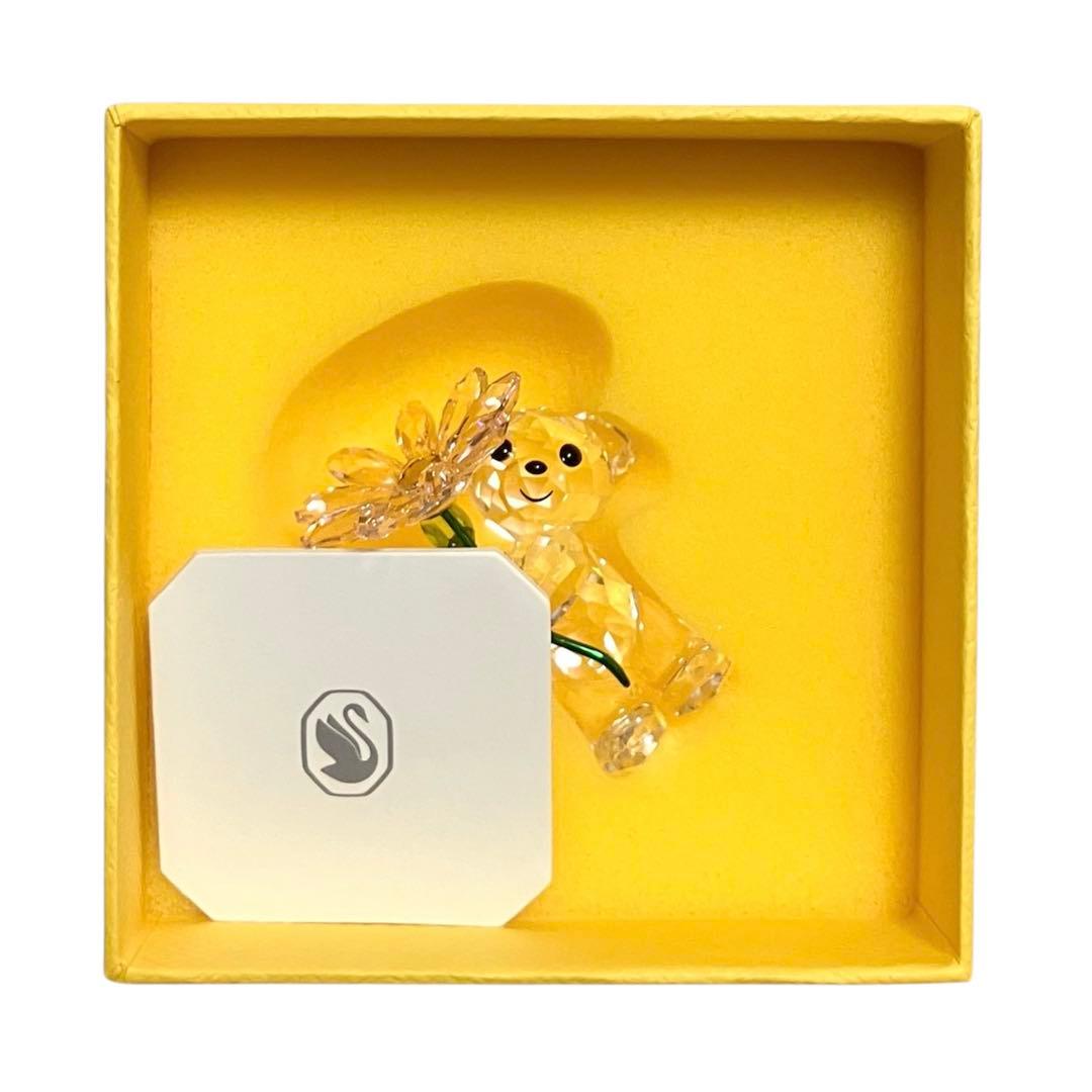 正規新品 SWAROVSKI クリスベア お花 KRIS BEAR フィギュリン