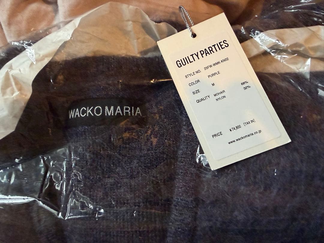 WACKOMARIA 25fw HEAVY MOHAIR CARDIGAN 紫M