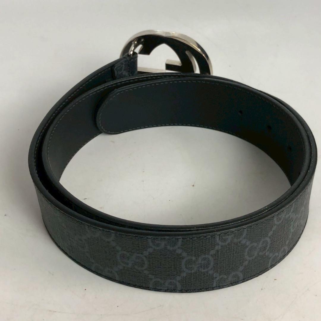 GUCCI グッチ インターロッキングG ベルト 小物 ブラック メンズ