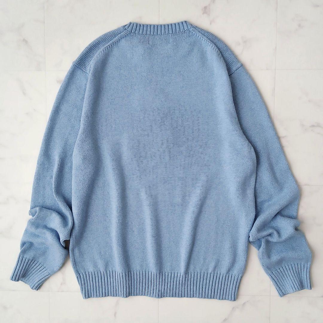 新品タグ付 ポロラルフローレン 現行 ポロベア 長袖 ニット L ライトブルー