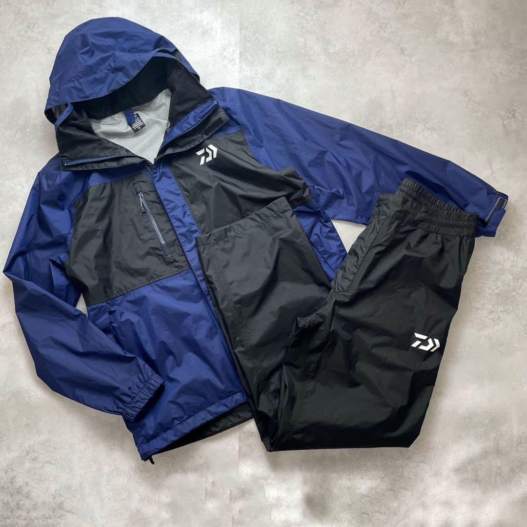 美品✨DAIWA レインマックス ウィンタースーツ 黒青 XLサイズ