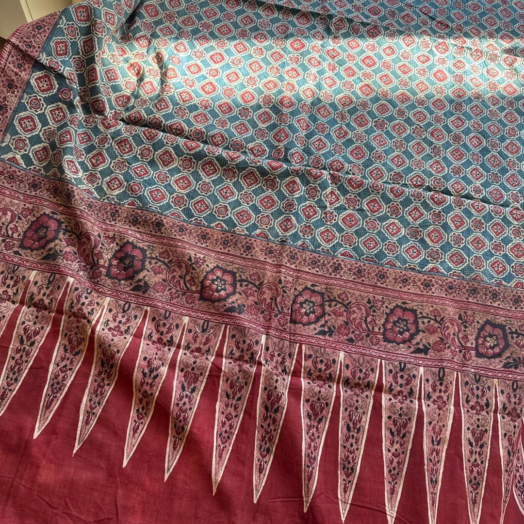 アンティーク　インド　更紗