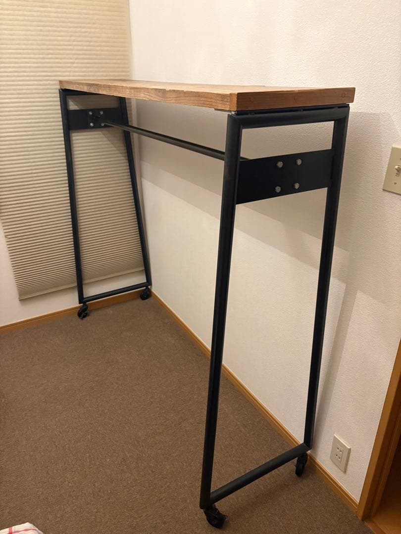 アイアン ハンガーラック アンティーク インダストリアル　シンプル　古材