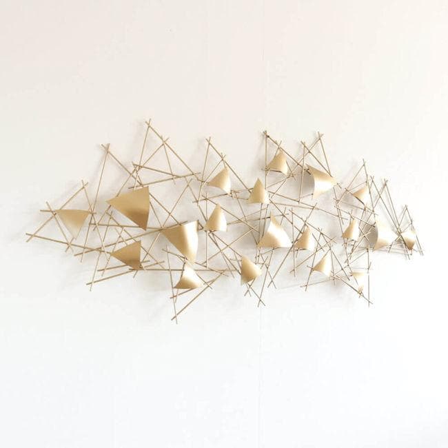 アイアン壁掛けウォールアート「ゴールド」壁飾り ウォールデコ（646）