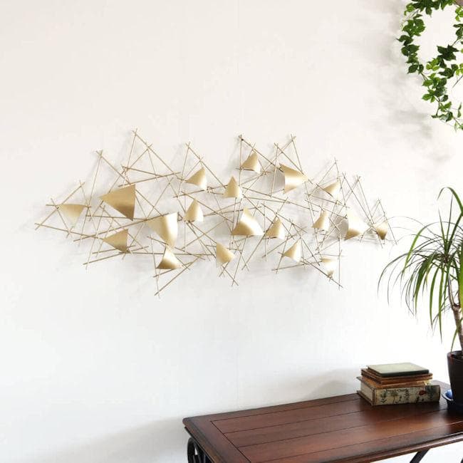 アイアン壁掛けウォールアート「ゴールド」壁飾り ウォールデコ（646）