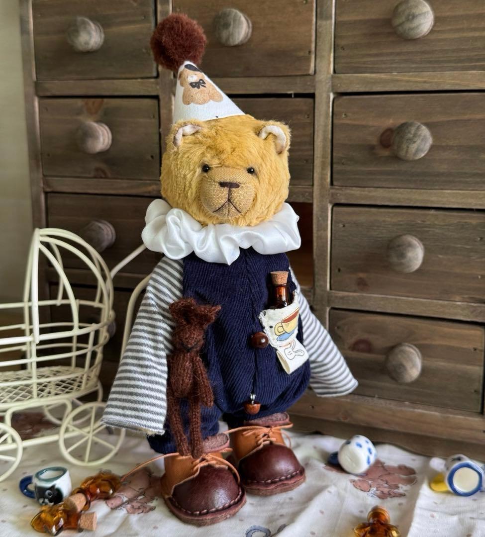 大人しいくまさん ライト アーティストベア テディベア 海外作家様 ハンドメイド