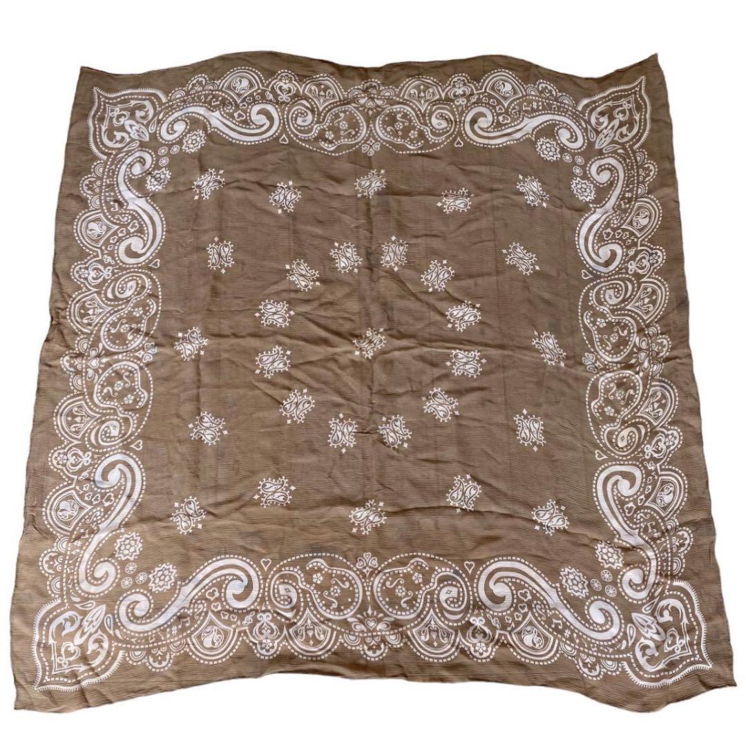 ナンバーナイン NUMBER(N)INE シルクスカーフ ライトブラウン