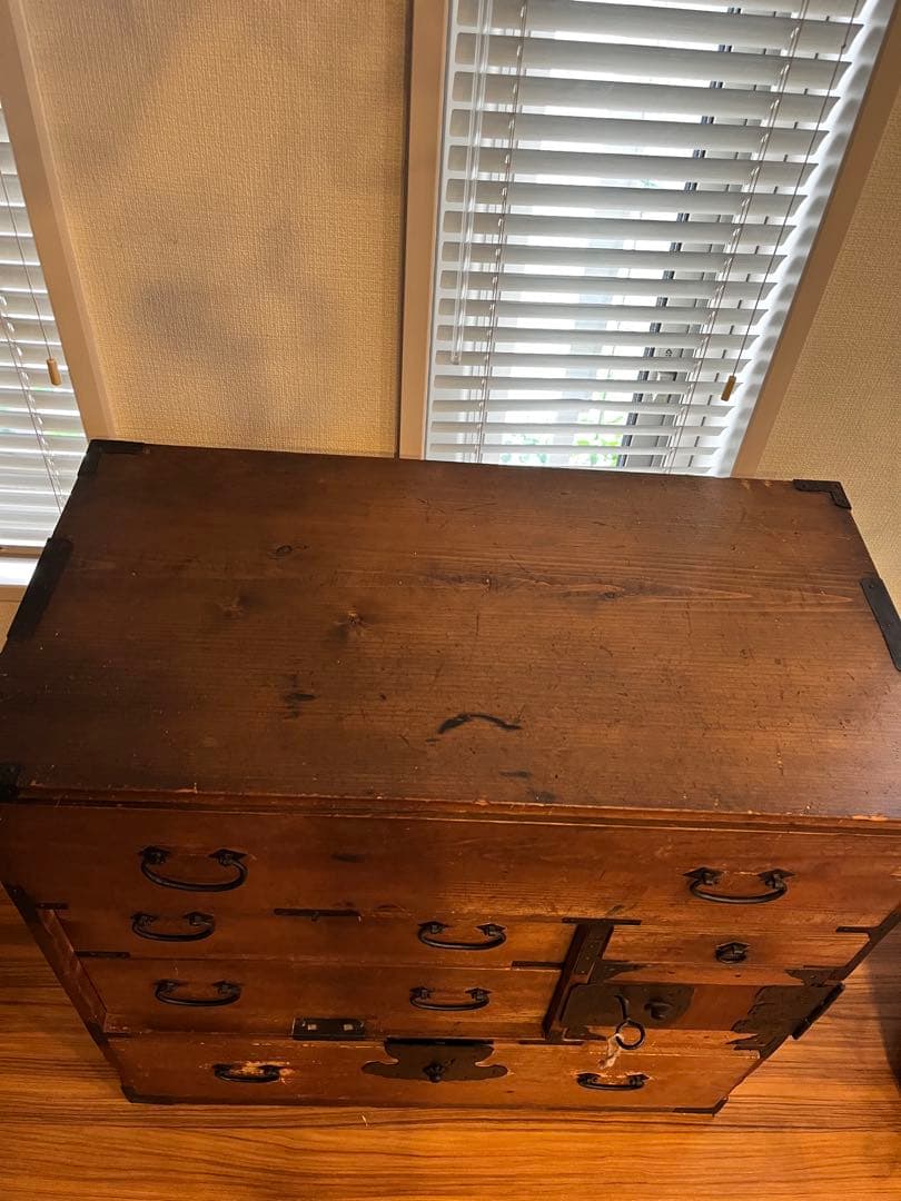 アンティーク木製箪笥　茶箪笥　時代箪笥　古民家　古道具