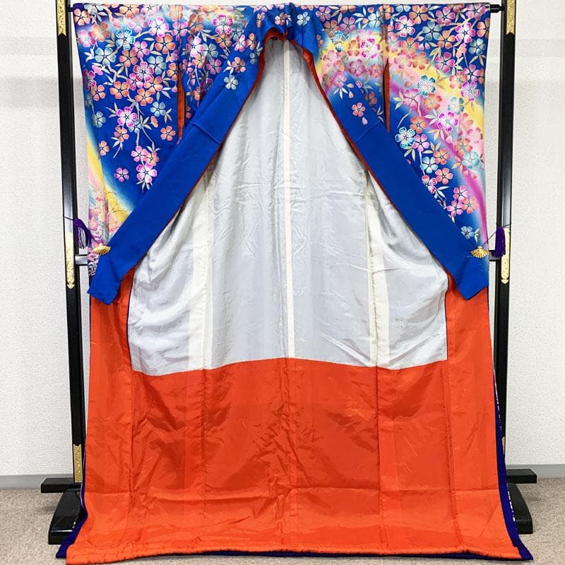 512w2☆引き振袖 掛下 ラメ装飾 金彩 比翼付☆美品 結婚式ブライダル 舞台