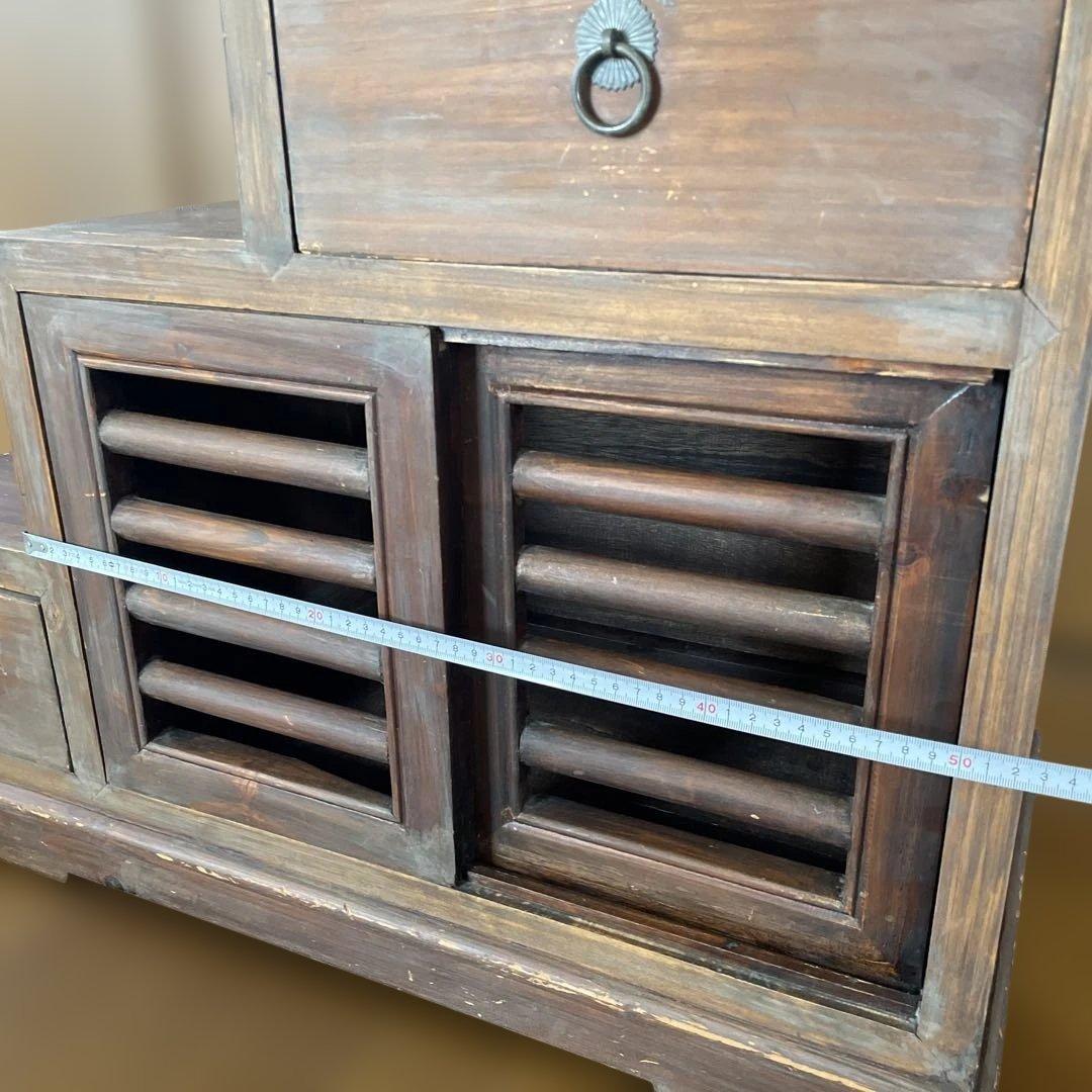 階段タンス　高さ約75.7cm 幅約72cm