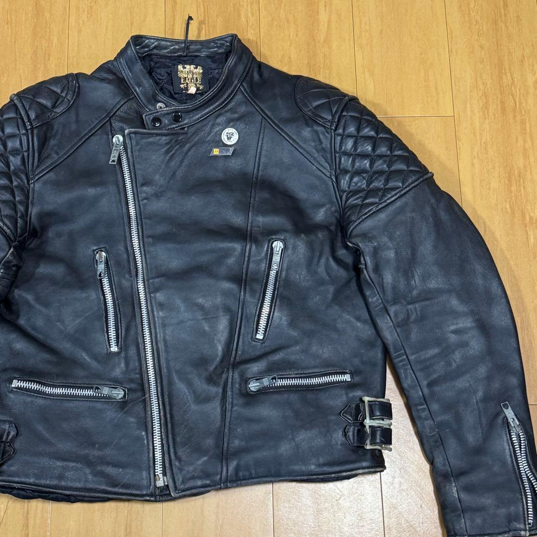 EAGLE 70s イングランド製 セミダブルライダースジャケット ロンジャン
