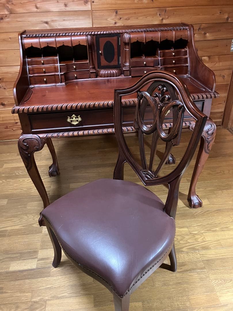 イギリス 本革ビンテージチェアー プレート刻印有り逸品