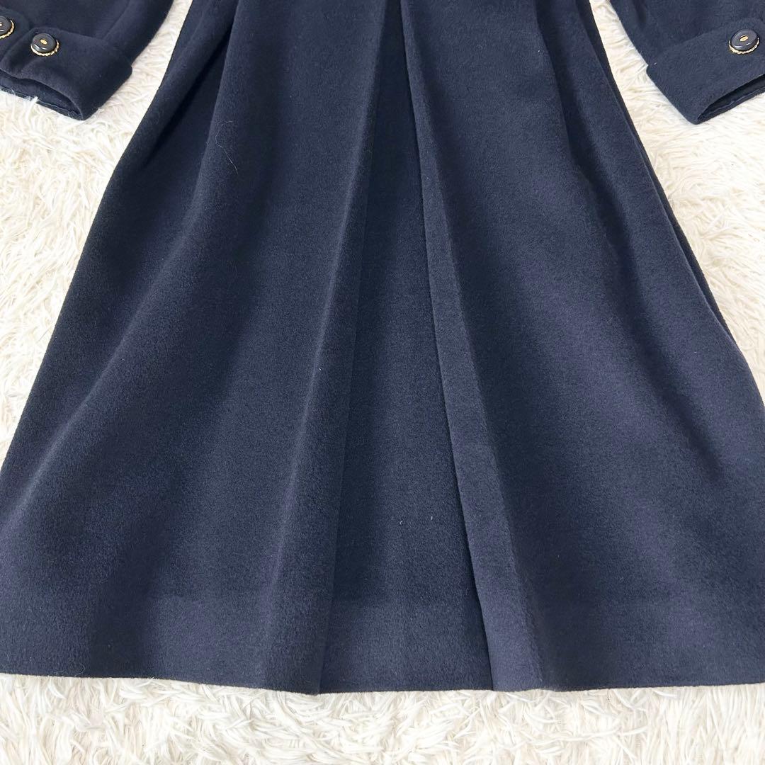 Leilian レリアン 2wayケープカラーチェスターコート ウール カシミヤ