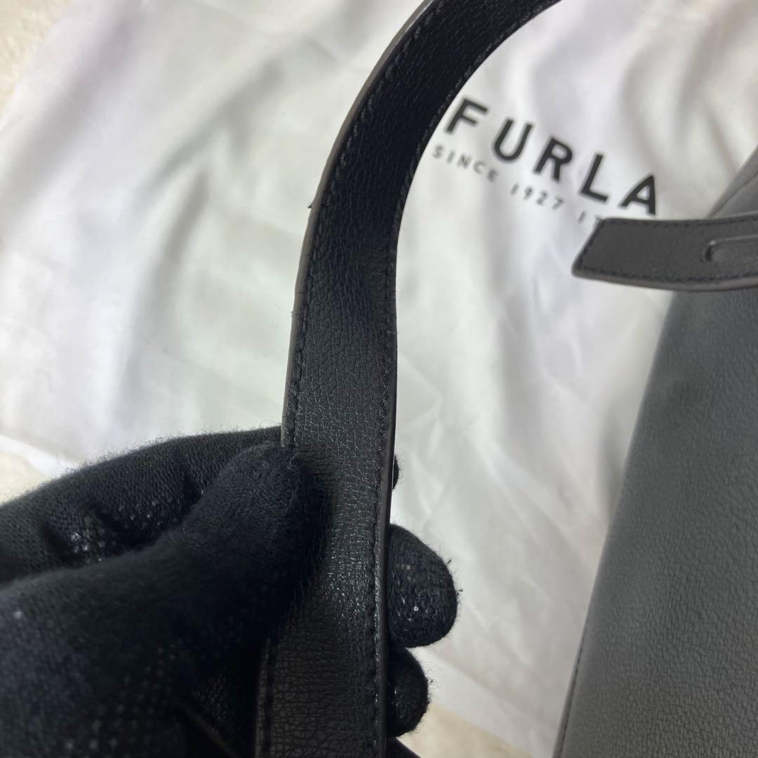 フルラ✨MAN ジョーヴェ L A4可 ３室 レザー 本革 黒 トートバッグ