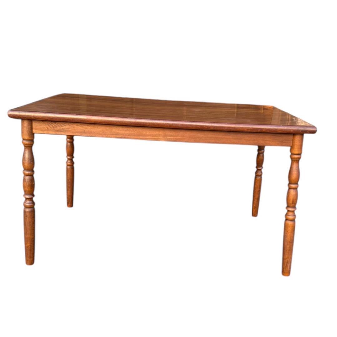 HR909 古いスピンドルレッグ　柏木工　ダイニングテーブル　ろくろ脚