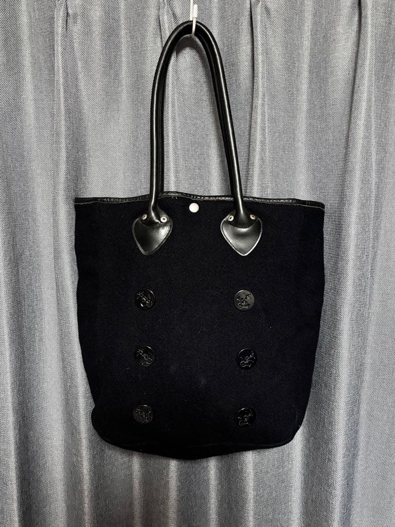 Schott トートバッグ Pコートモチーフ ウール 裏地キルティング ショット