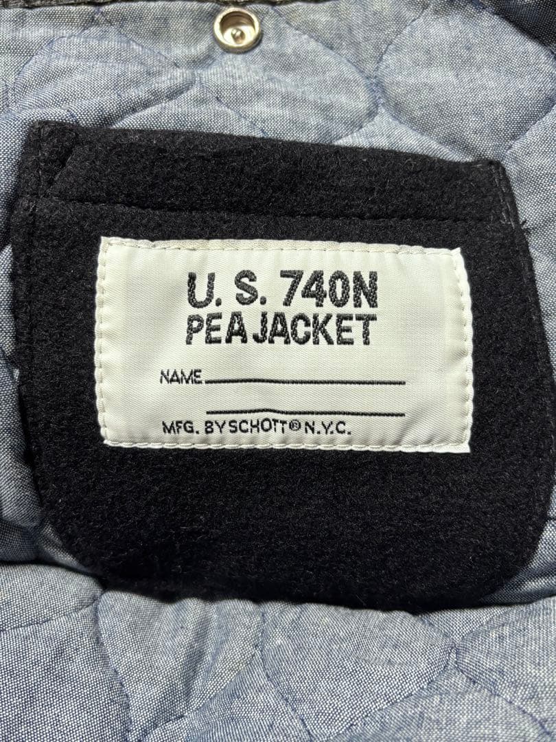 Schott トートバッグ Pコートモチーフ ウール 裏地キルティング ショット