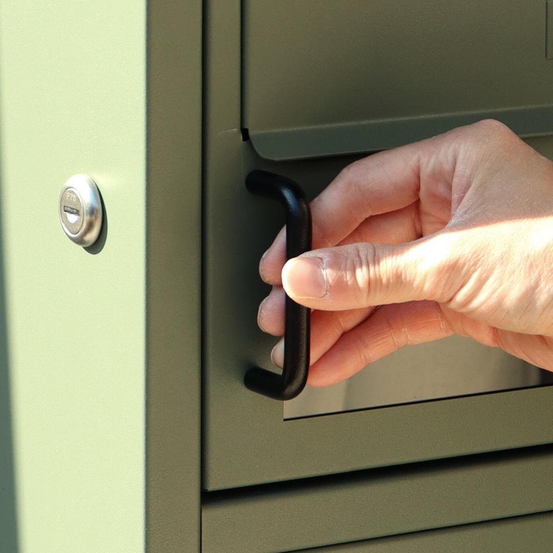 MJ PT GEL　宅配ボックス　グレー　プッシュ錠　プッシュ式