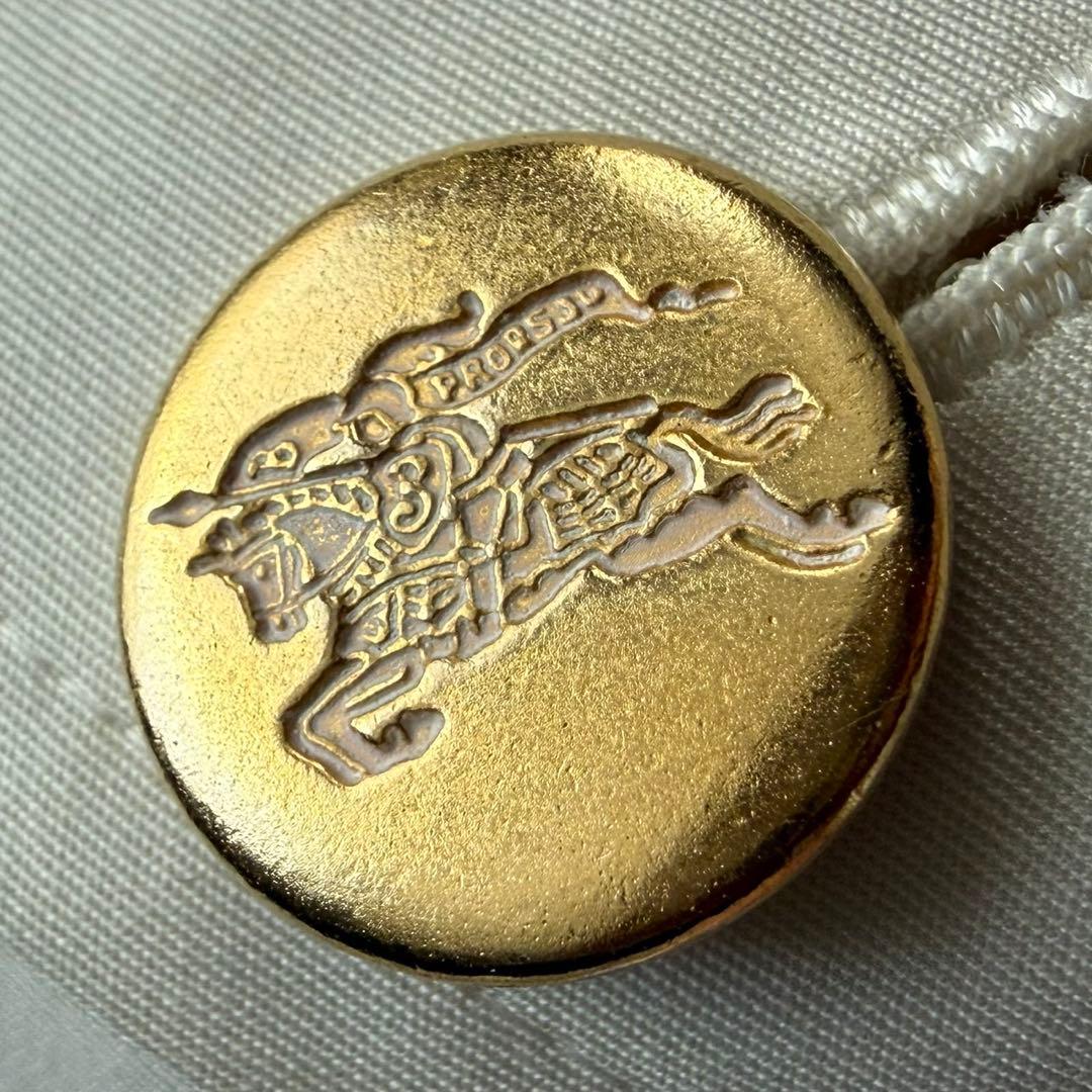 希少 Burberrys ステンカラーコート 金ボタン ノバチェック ホワイト