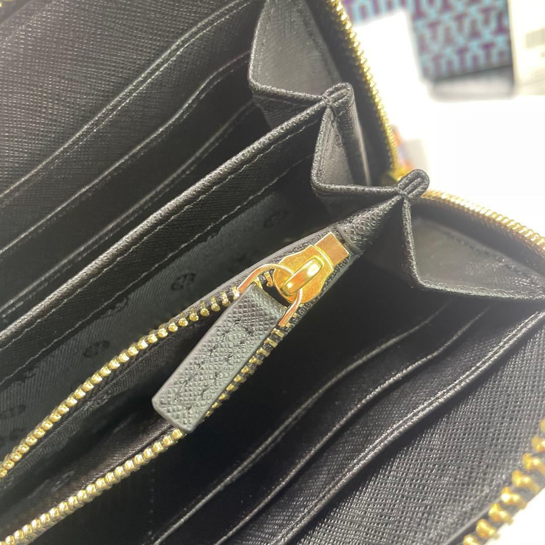 新品　トリーバーチ　長財布（黒）TORYBURCH ラウンドファスナー　ブラック