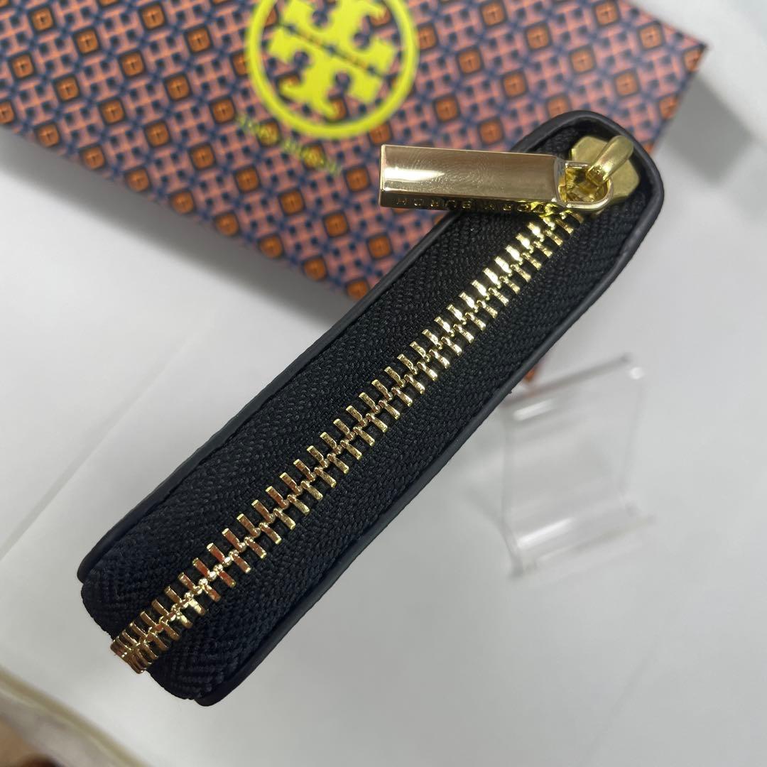 新品　トリーバーチ　長財布（黒）TORYBURCH ラウンドファスナー　ブラック