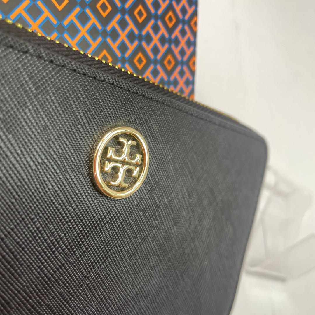 新品　トリーバーチ　長財布（黒）TORYBURCH ラウンドファスナー　ブラック