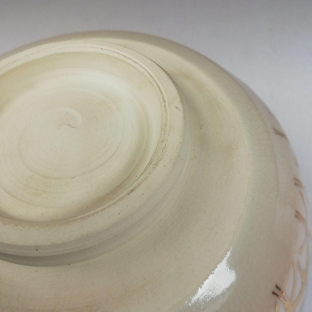 Ｗ２０４　茶碗　『金彩　鶴文』『昌山 造』　共箱　抹茶碗　茶道具
