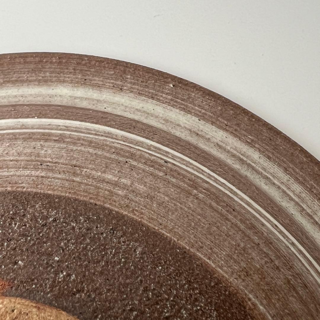 中里太郎右衛門窯　絵唐津額皿　「沢瀉、鷺」　美品