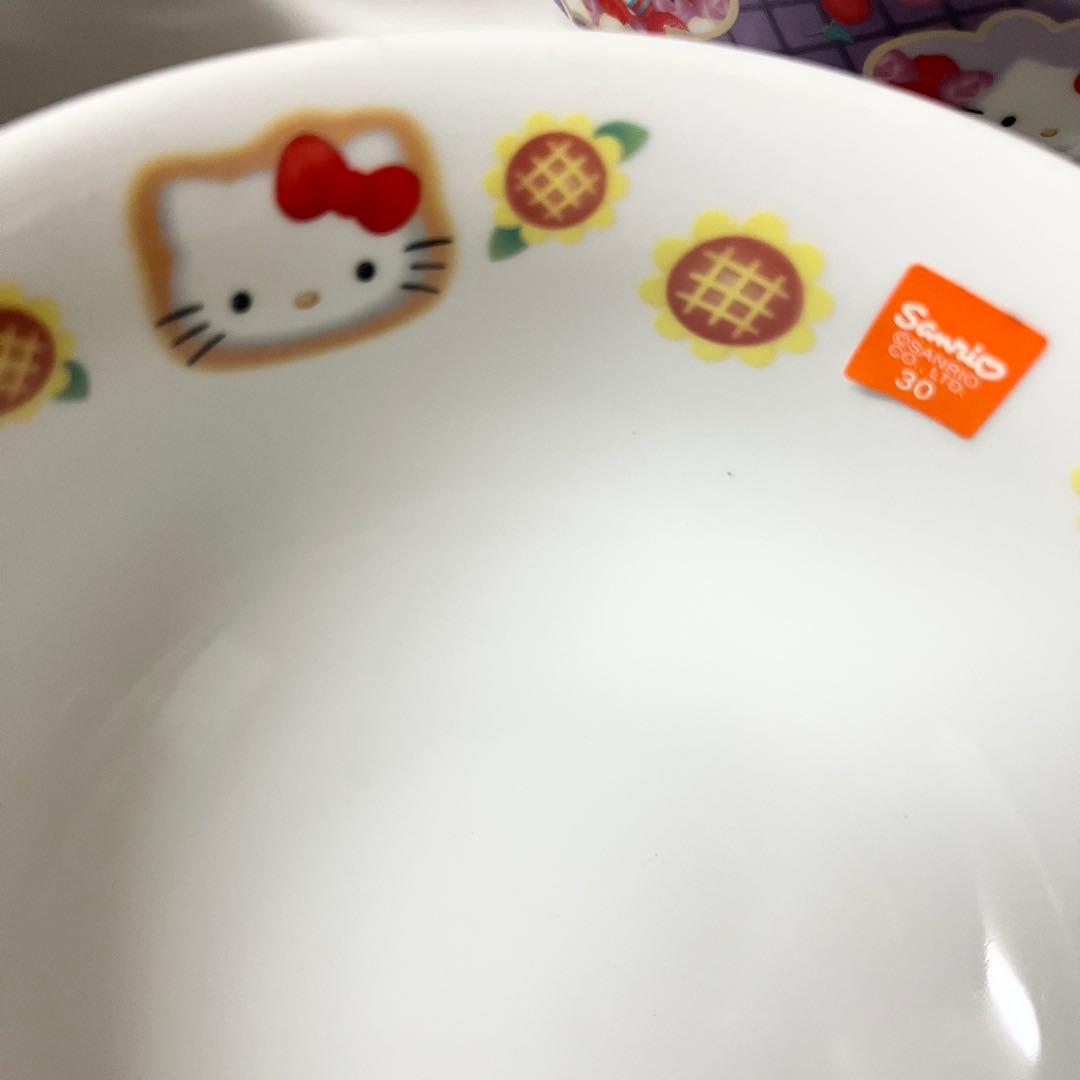 【未使用】ハローキティ ラーメンめぐり　有田焼　丼４個セット
