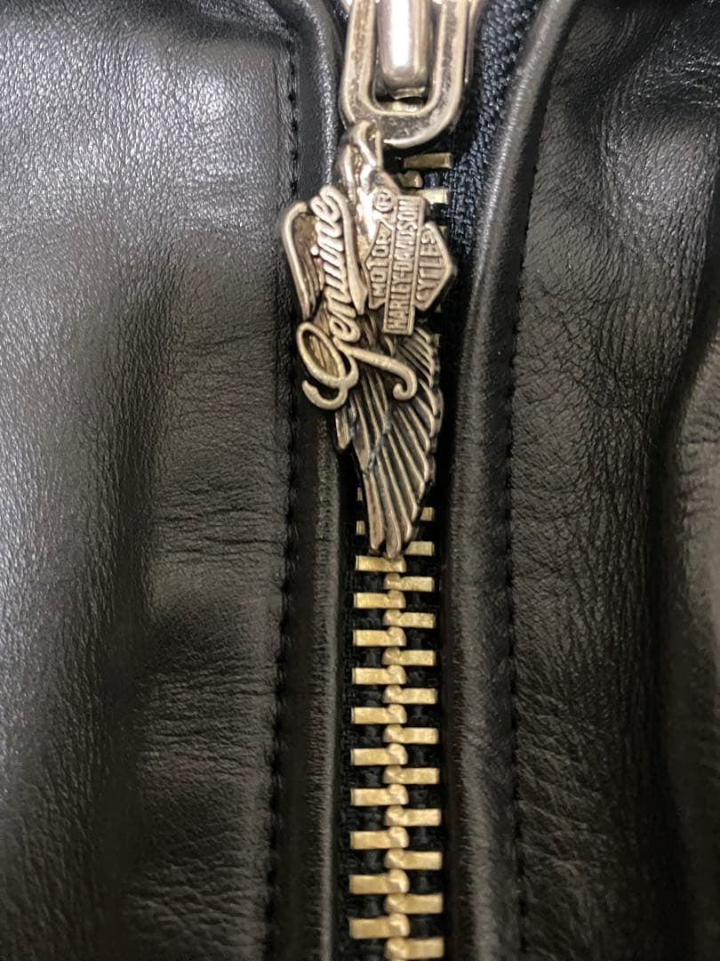 ハーレーダビットソン シングルライダース 牛革 ブラック