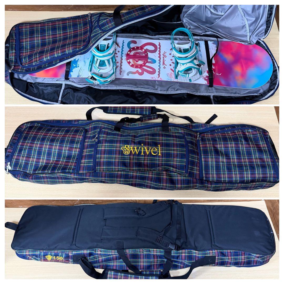 美品　SWIVELスウィベル　レディース　スノーボード4点　142cm かわいい