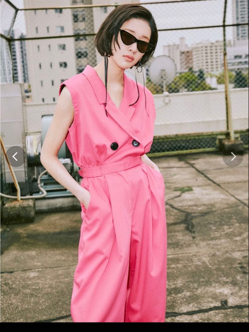 PAMEO POSE メッシュボレロオールインワン