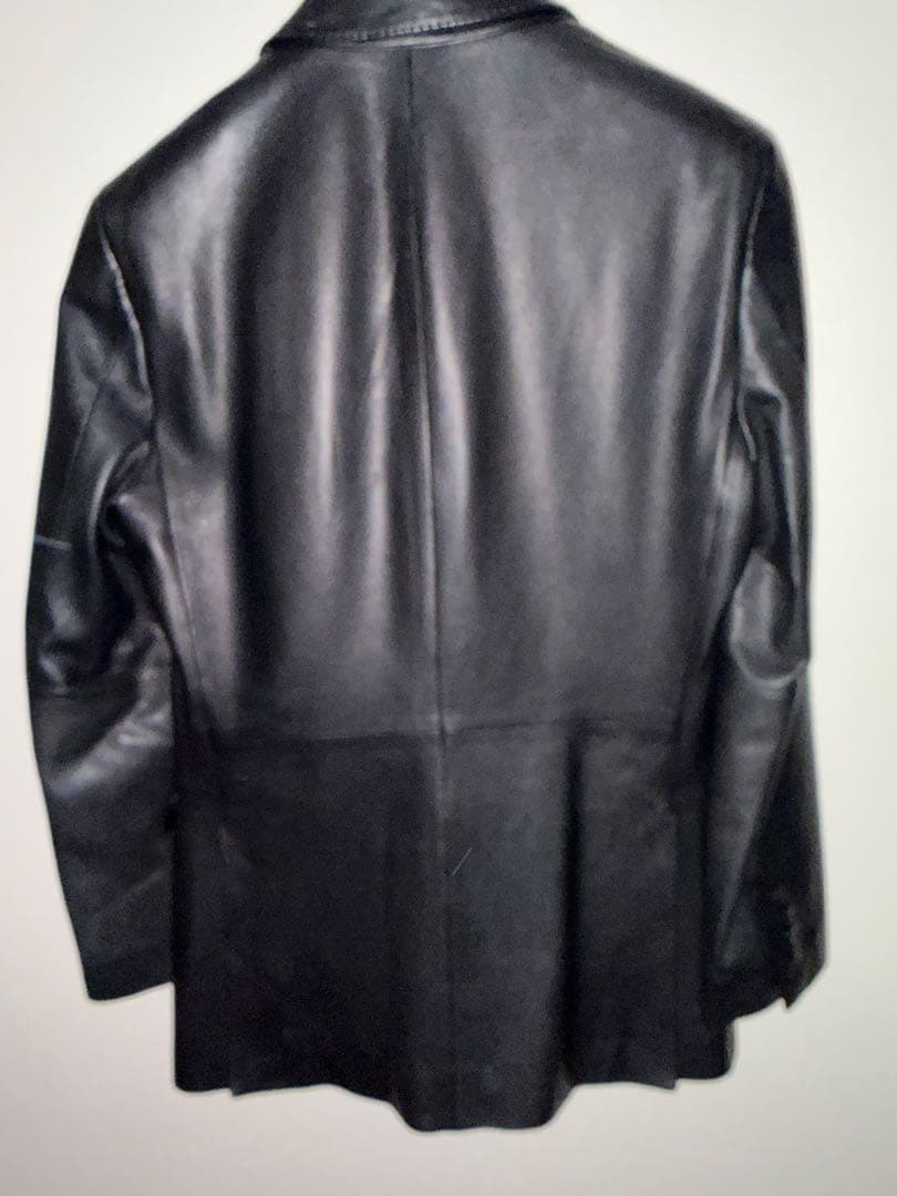 バーバリーブラックレーベル Mレザー テーラードジャケット 三陽商会ノバチェック