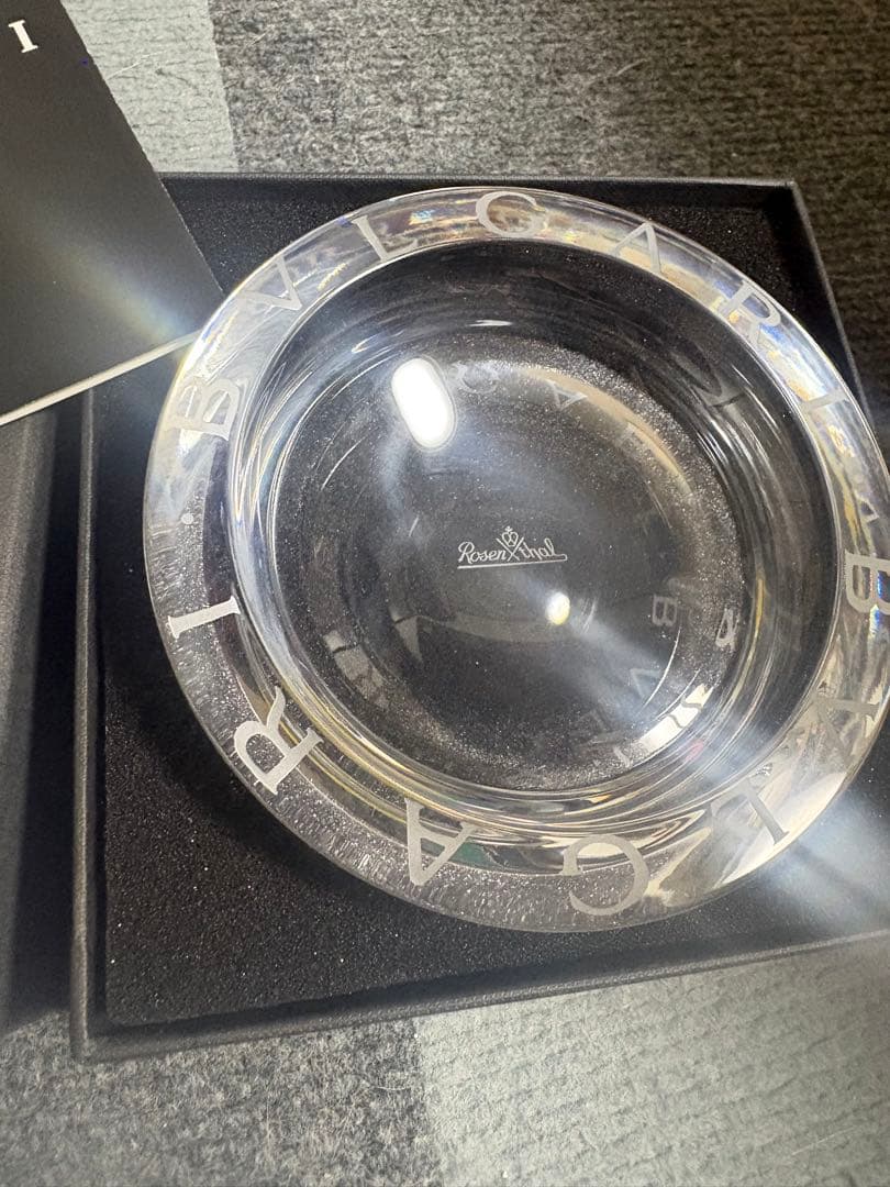 BVLGARI クリスタル灰皿 Ascher 