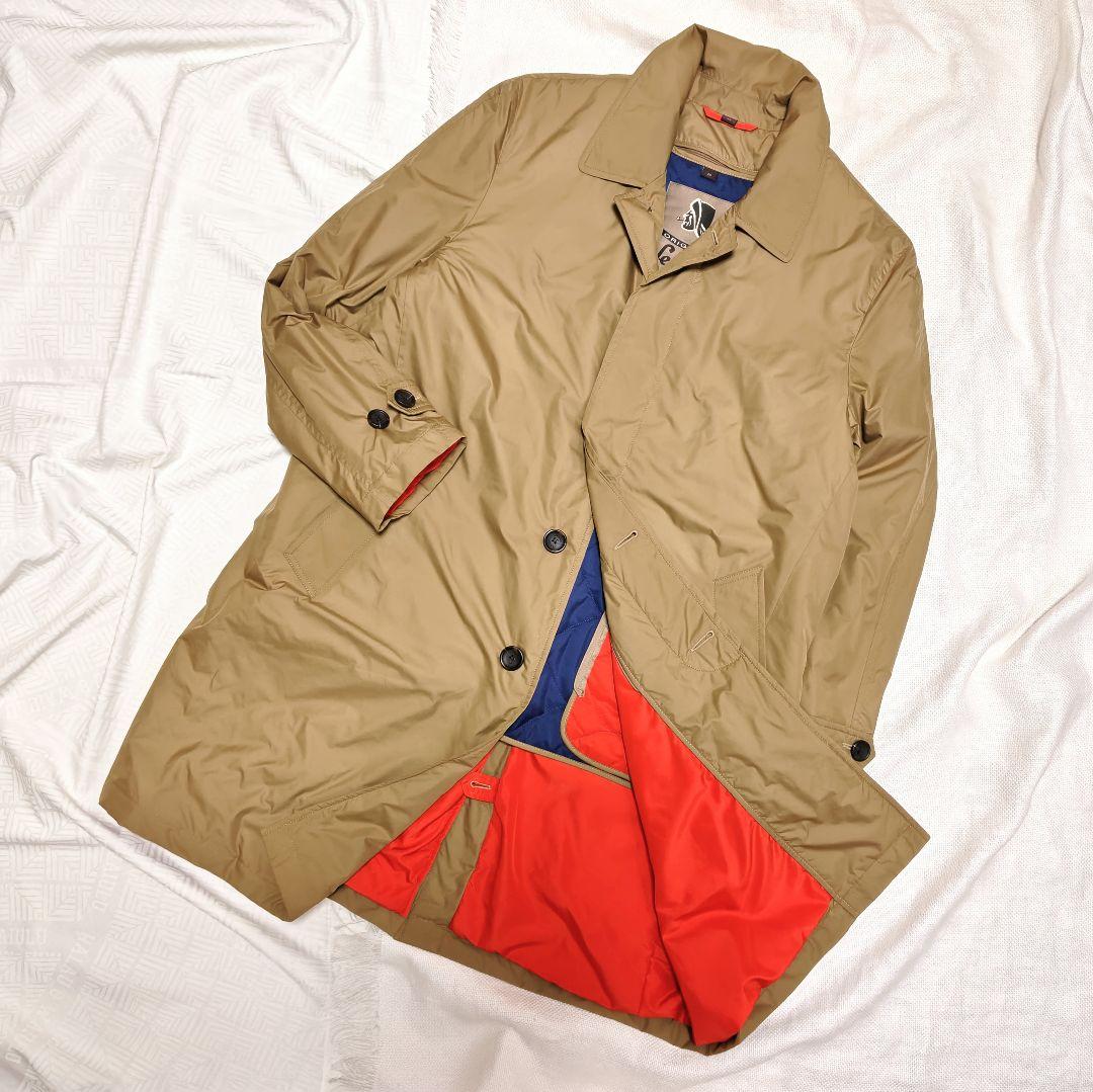 シーラップSealup中綿ライナー付きステンカラーナイロンコート46ベージュ