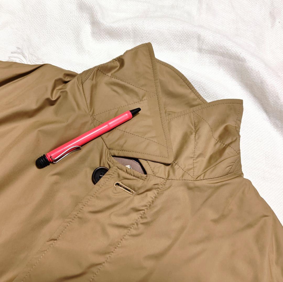 シーラップSealup中綿ライナー付きステンカラーナイロンコート46ベージュ