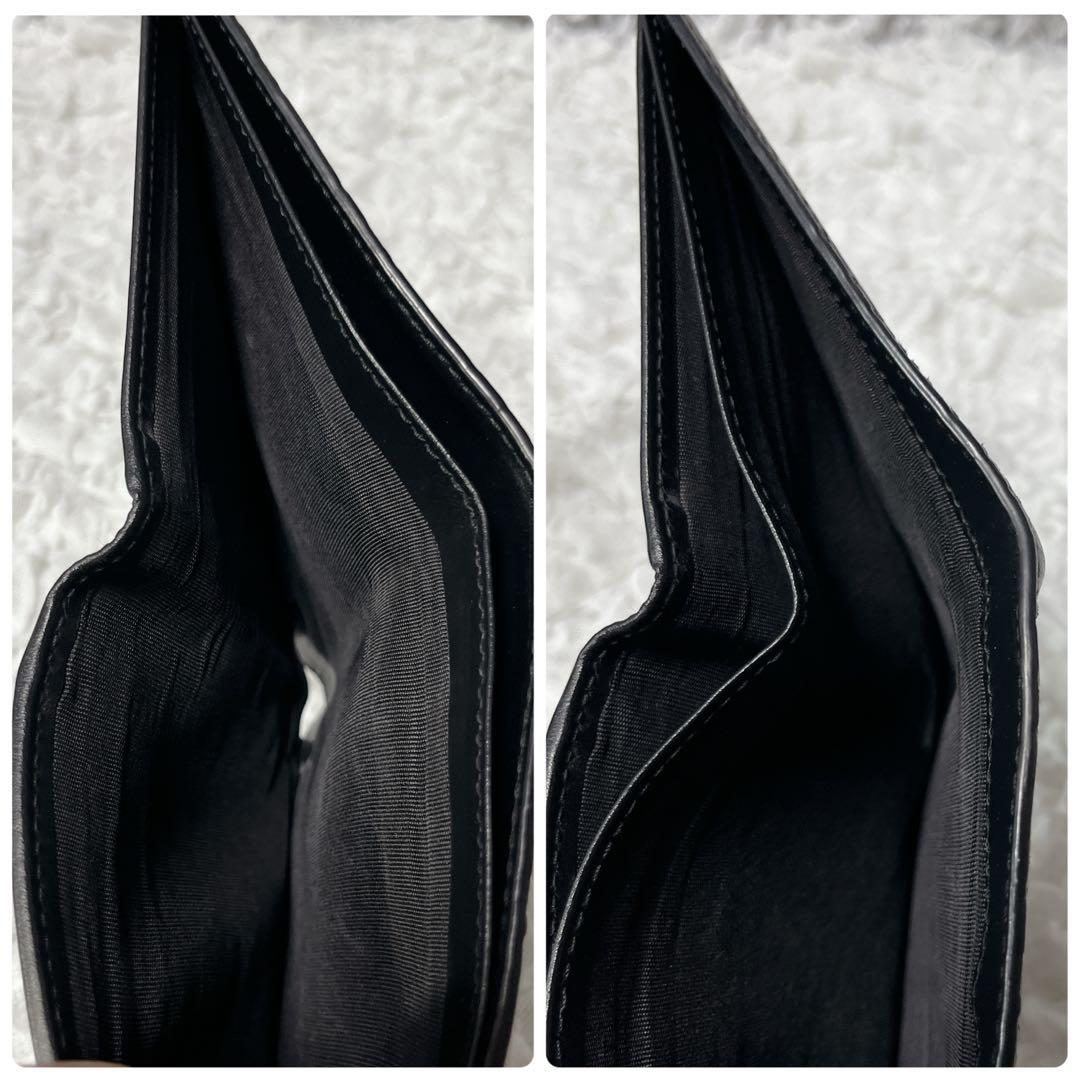 箱付✨ドリアン　グッチ　GG シマ　レザー　二つ折り　財布　インターロッキング