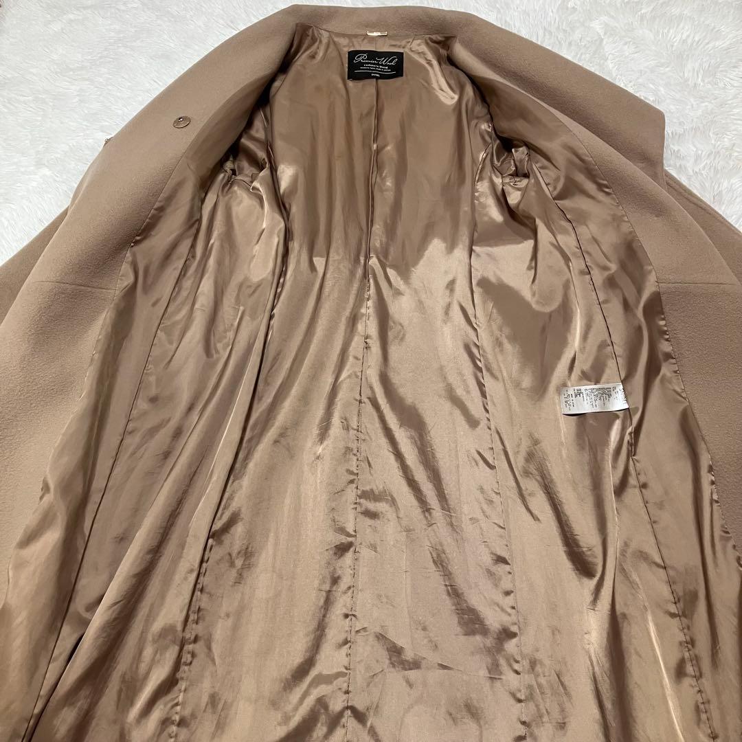 スナイデル プレミアウール カシミヤ混 ロングコート ベージュ ベルト付