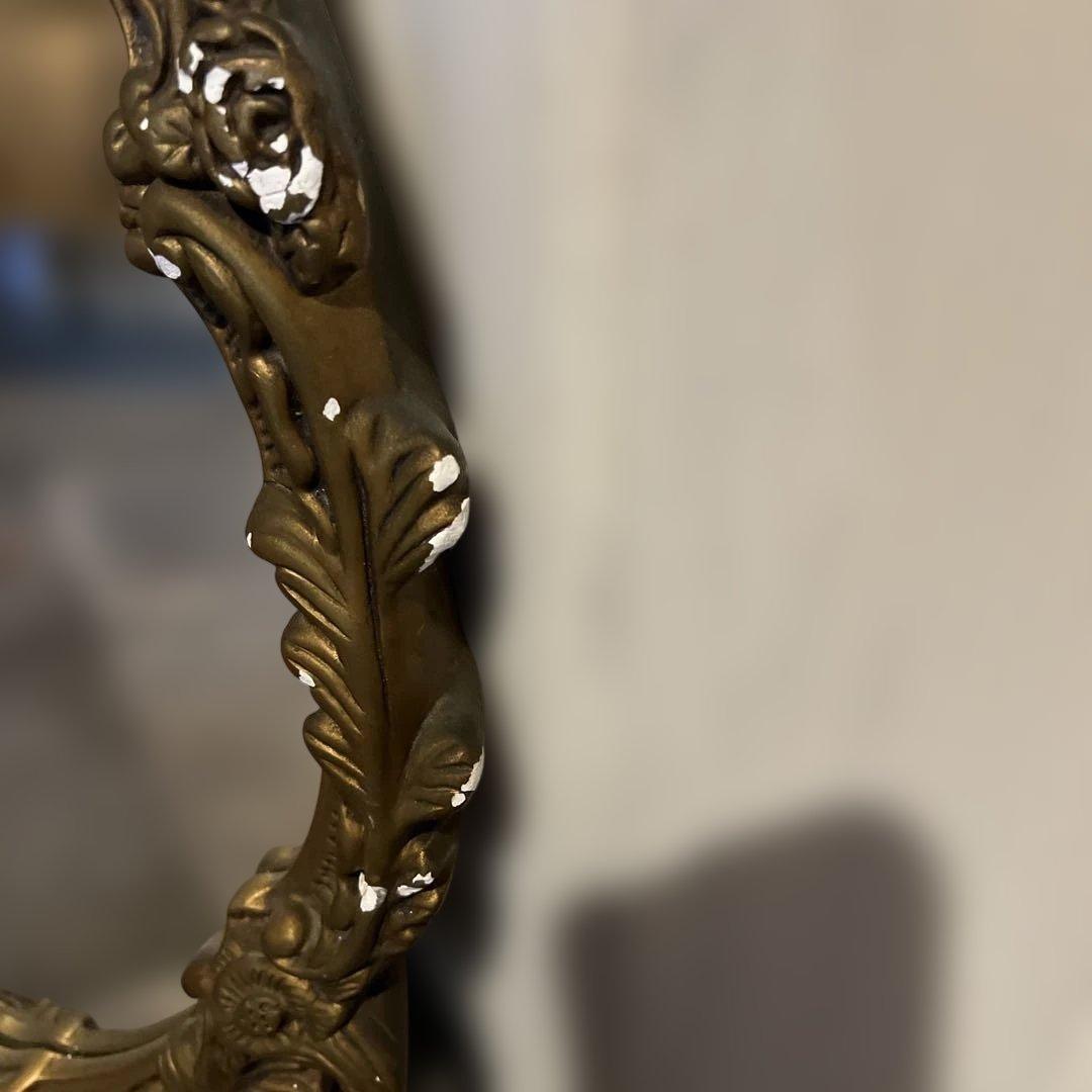 アンティーク鏡＊石膏＊ゴールド