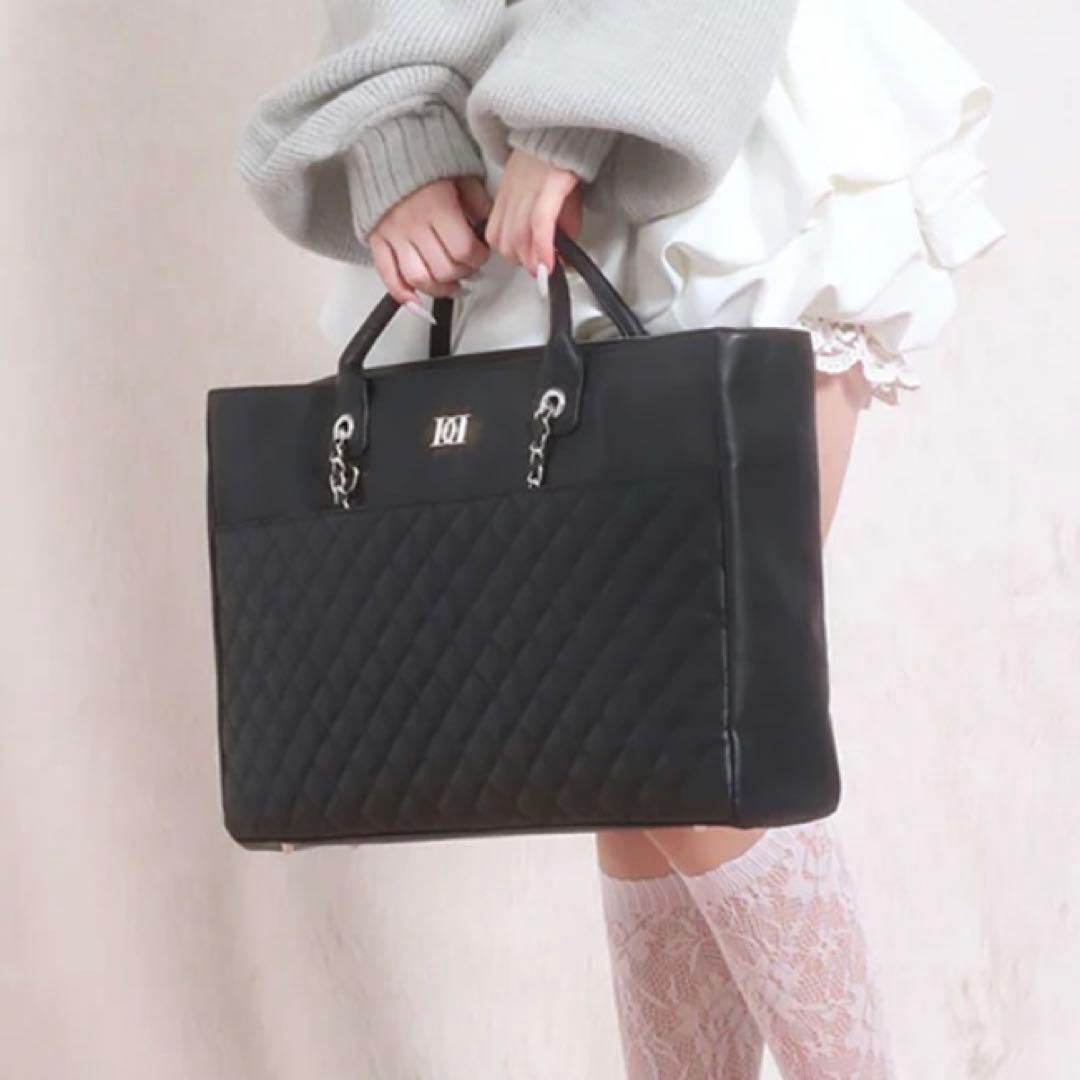 Darich DDキルティングワイドマルチトートバッグ BLK