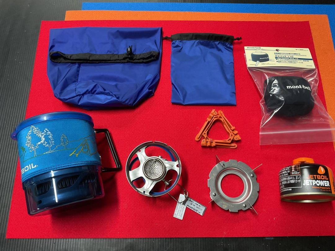 mont-bell JETBOILミニモブルーツリーカラーフルセット動作良好美品
