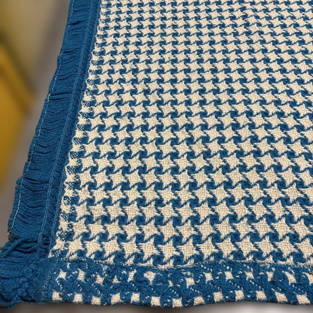 80s 昭和レトロ　アンティーク　アクリル　こたつ上掛　245×167