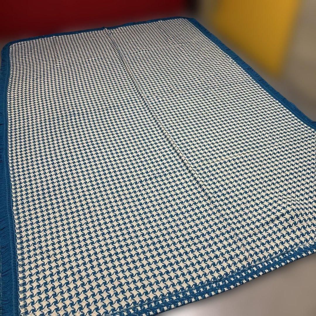 80s 昭和レトロ　アンティーク　アクリル　こたつ上掛　245×167