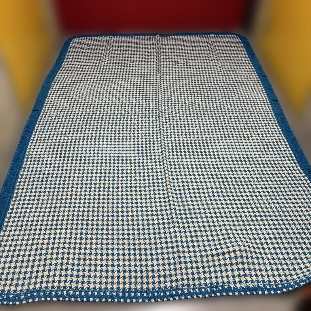 80s 昭和レトロ　アンティーク　アクリル　こたつ上掛　245×167