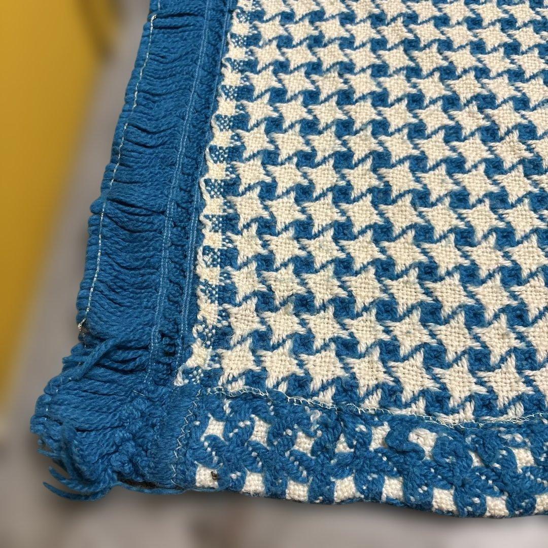 80s 昭和レトロ　アンティーク　アクリル　こたつ上掛　245×167