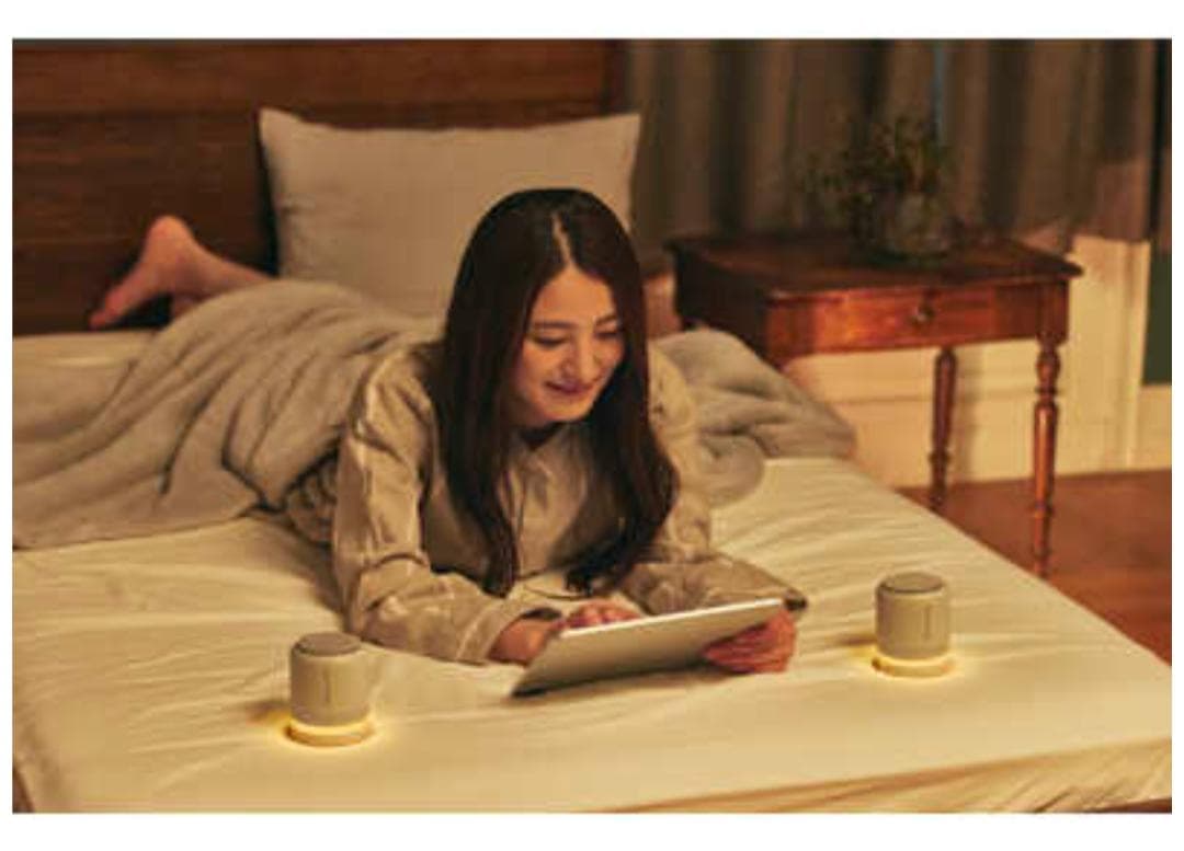 スピーカー Bluetooth　リズム株式会社　ライトグレー 1個